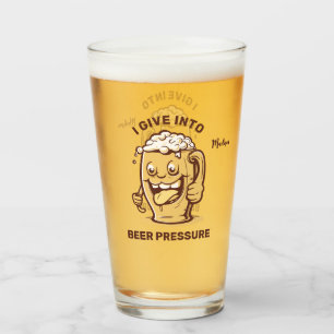 Funny Individuelle Name & Text Beer Glas