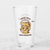 Funny Individuelle Name & Text Beer Glas (Vorderseite)