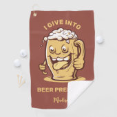 Funny Individuelle Name & Text Beer Golfhandtuch (Insitu)