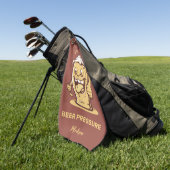 Funny Individuelle Name & Text Beer Golfhandtuch (Gras)