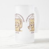 Funny Individuelle Name & Text Beer Mattglas Bierglas (VorderseiteRechts)