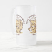 Funny Individuelle Name & Text Beer Mattglas Bierglas (Vorderseite Links)