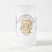 Funny Individuelle Name & Text Beer Mattglas Bierglas (Mittel)