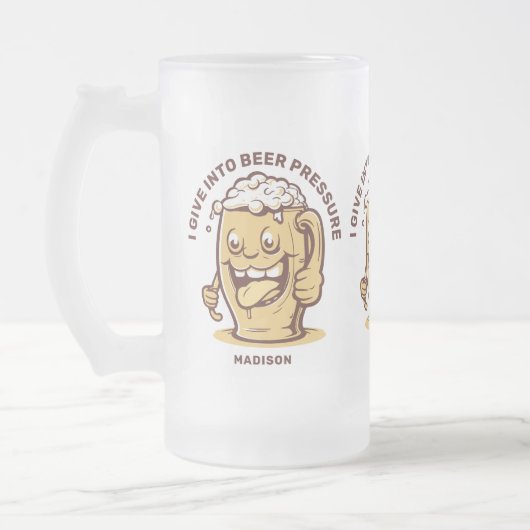 Funny Individuelle Name & Text Beer Mattglas Bierglas (Links)