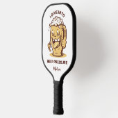 Funny Individuelle Name & Text Beer Pickleball Schläger (Links)