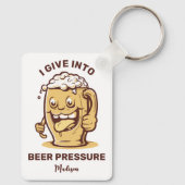 Funny Individuelle Name & Text Beer Schlüsselanhänger (Rückseite)
