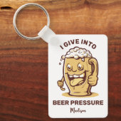 Funny Individuelle Name & Text Beer Schlüsselanhänger (Vorderseite)