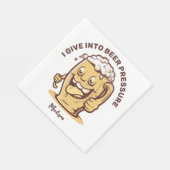 Funny Individuelle Name & Text Beer Serviette (Ecke)