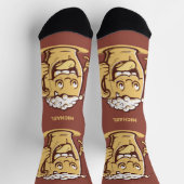 Funny Individuelle Name & Text Beer Socken (Oben)
