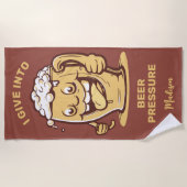 Funny Individuelle Name & Text Beer Strandtuch (Vorderseite)