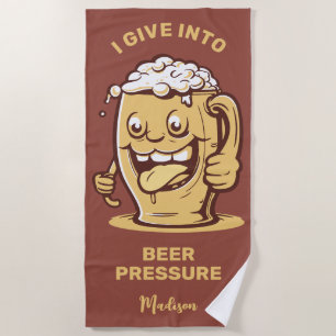 Funny Individuelle Name & Text Beer Strandtuch