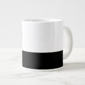 Funny Individuelle Name Text Two Tone Black Big Ta Jumbo-Tasse (Vorderseite Rechts)