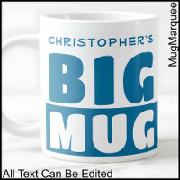 Funny Individuelle Name Text Two Tone Blue Big Tas