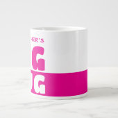 Funny Individuelle Name Text Two Tone Pink Große T Jumbo-Tasse (Vorderseite)
