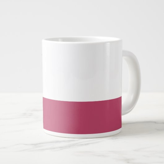 Funny Individuelle Name Text Two Tone Pink Große T Jumbo-Tasse (Vorderseite Rechts)
