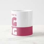 Funny Individuelle Name Text Two Tone Pink Große T Jumbo-Tasse (Vorderseite)