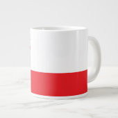 Funny Individuelle Name Text Two Tone Red Big Tass Jumbo-Tasse (Vorderseite Rechts)