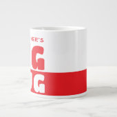 Funny Individuelle Name Text Two Tone Red Big Tass Jumbo-Tasse (Vorderseite)