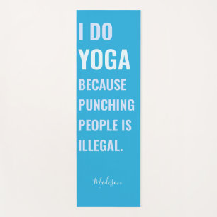 Funny individuelle Name zweiseitige Yogamattel Yogamatte