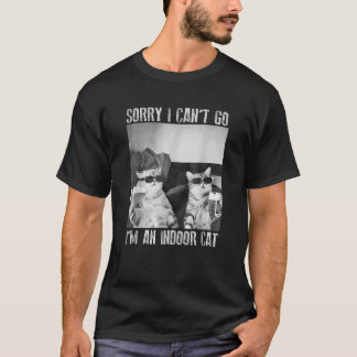 Funny Indoor Cat Meme Sorry, ich kann Retro-Bier g T-Shirt