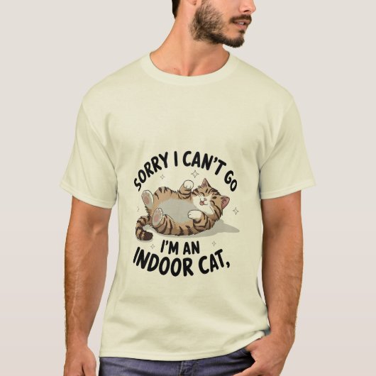 Funny "Indoor Cat" Relatable Sassy Kitten ✨🏠🐈 T-Shirt (Vorderseite)