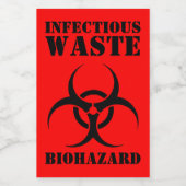 Funny Infectious Waste Biogefährdung Halloween Lebensmitteletikett (Einzelnes Label)