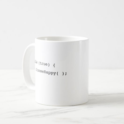 Funny Infinite Loop Wählen Sie Happy Programmer Kaffeetasse (Vorderseite Links)