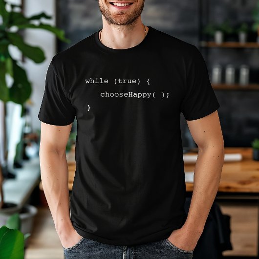 Funny Infinite Loop Wählen Sie Happy Programmer T-Shirt