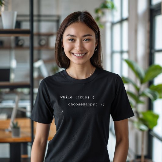 Funny Infinite Loop Wählen Sie Happy Programmer T-Shirt