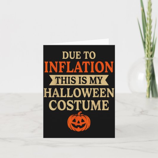 Funny Inflation Halloween Costume Couple Matching Karte (Vorderseite)