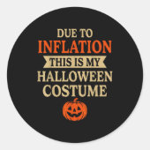 Funny Inflation Halloween Costume Couple Matching  Runder Aufkleber (Vorderseite)