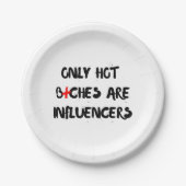 Funny Influencer Quote For Home Decor Pappteller (Vorderseite)