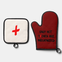 Funny Influencer Quote Gift For Home Decor  Ofenhandschuh & Topflappen-Set