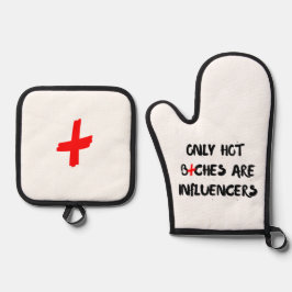 Funny Influencer Quote Gift For Home Decor  Ofenhandschuh & Topflappen-Set
