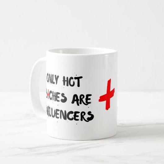 Funny Influencer Quote Mug Gift For Home Decor Kaffeetasse (Vorderseite Links)
