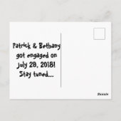Funny Informal Verlobung Ankündigung Postkarte (Rückseite)
