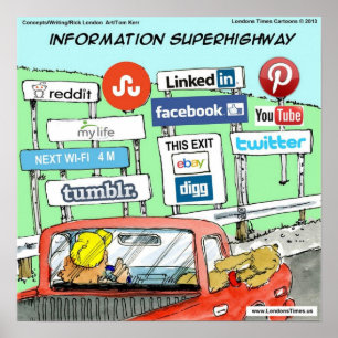 Funny Information Superhighhighway Poster