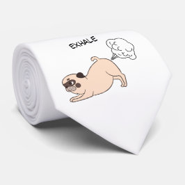Funny Inhale Exhale Dog Krawatte