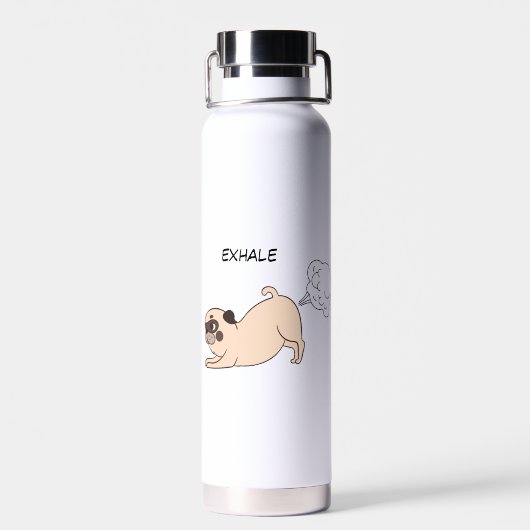 Funny Inhale Exhale Dog Trinkflasche (Rückseite)