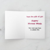 Funny Injektion Happy Nurses Week Thank You Card Dankeskarte (Innenseite)
