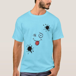 Funny Ink Splash Smiley Face T-Shirt – Cute Artist
