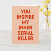 Funny Inner Serial Killer Card Karte (Gelbe Blume)