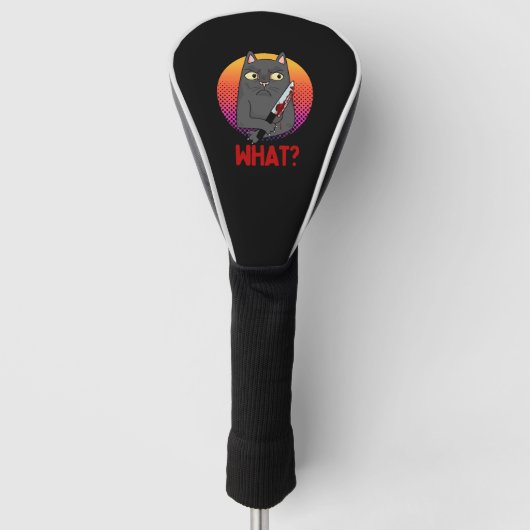 Funny Innocent Murder Cat Beängstigend Golf Headcover (Vorderseite)