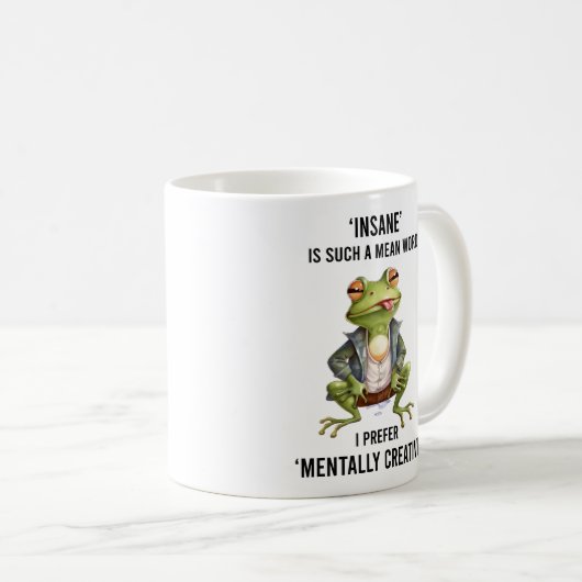 Funny Insane Frog Sprichwort Kaffeetasse (VorderseiteRechts)