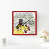 Funny Insekt Nightclub Singer Wall Clock Quadratische Wanduhr (Zuhause)