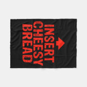 Funny Insert Cheesy Bread Meme Foodie Men Women Fleecedecke (Vorderseite (Horizontal))