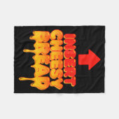 Funny Insert Cheesy Bread Meme Humor Food Lovers Fleecedecke (Vorderseite (Horizontal))