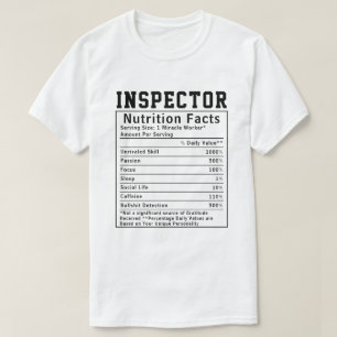 Funny Inspector Nutrition Fakten Mitarbeiter Mitar T-Shirt