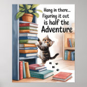 Funny Inspiration Hang in There Cat Poster (Vorne)
