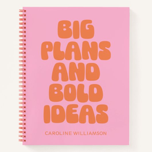 Funny Inspiration Ideen Zitat Personalisiert rosa Notizblock (Vorderseite)